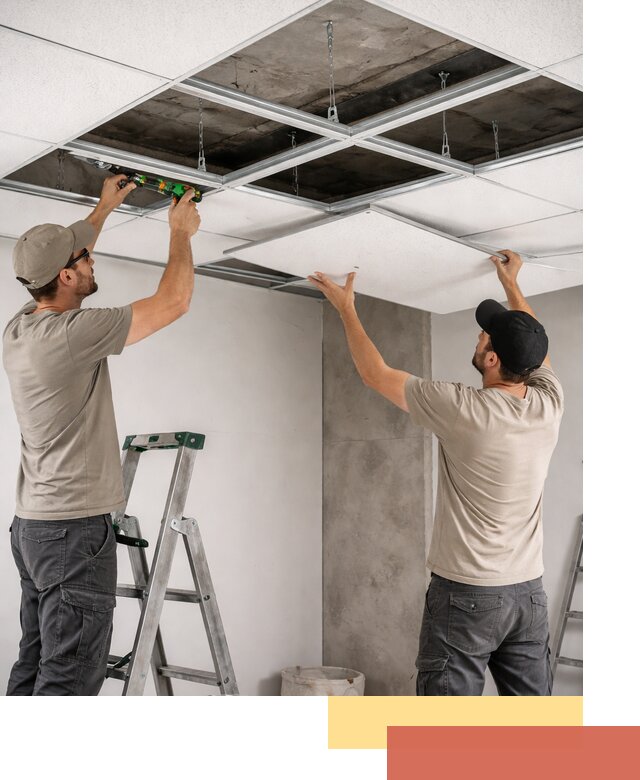 Монтаж потолка Армстронг под ключ в Богородицке