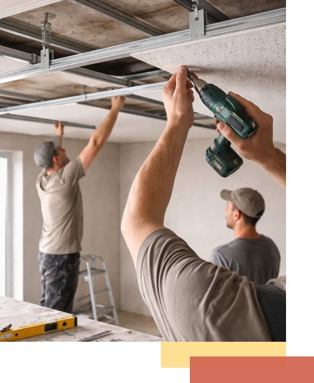 Монтаж акустического потолка в Богородицке под ключ