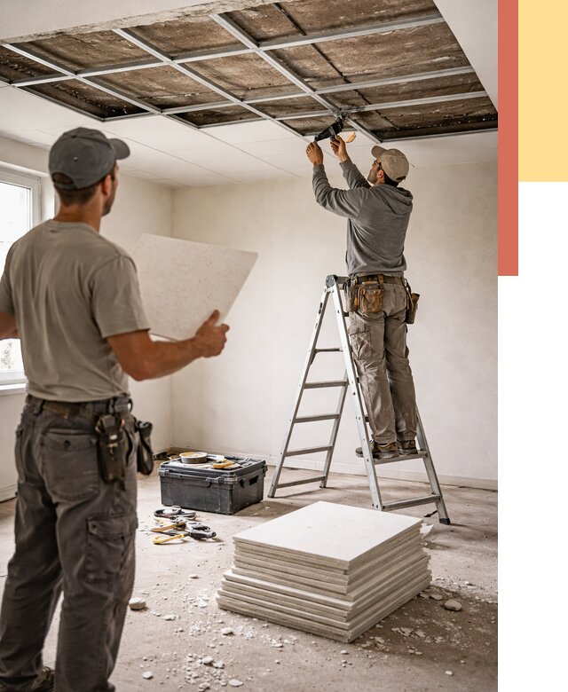 Замена плит подвесного потолка в Богородицке от 1870 руб. быстро и недорого | ОТДЕЛОЧНИК-Бгд