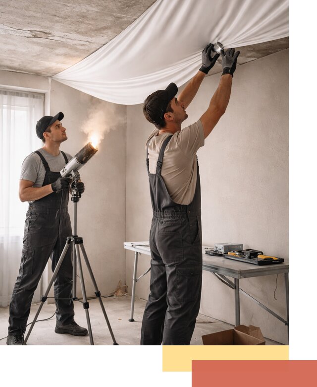 Установка натяжного потолка под ключ в Богородицке