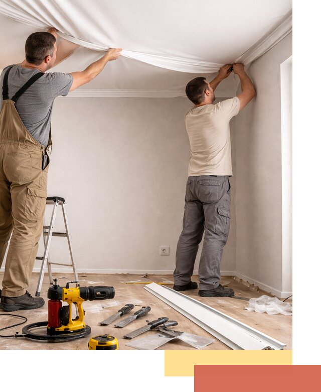 Монтаж ПВХ натяжного потолка в Богородицке качественно и быстро