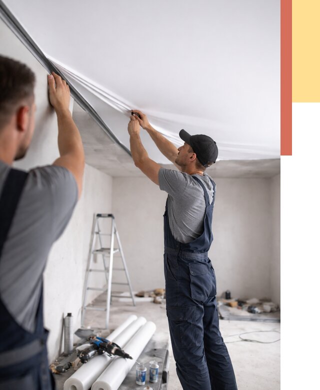 Монтаж матового натяжного потолка в Богородицке от 4809 руб./м² — быстро и недорого | ОТДЕЛОЧНИК-Бгд