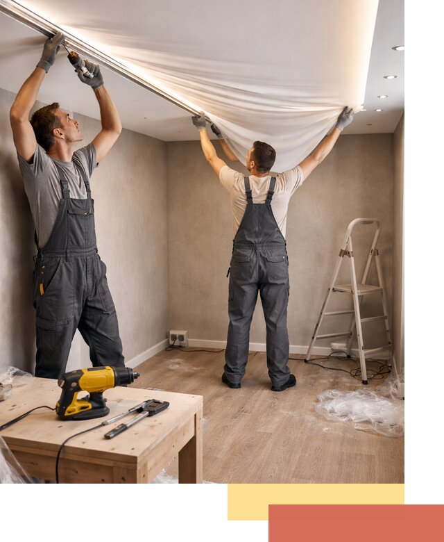 Монтаж натяжного потолка с подсветкой в Богородицке цена и сроки