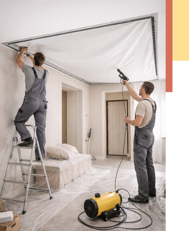 Монтаж натяжного потолка в прихожей в Богородицке от 2832 руб. под ключ | ОТДЕЛОЧНИК-Бгд