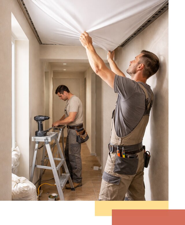 Монтаж натяжного потолка в прихожей в Богородицке