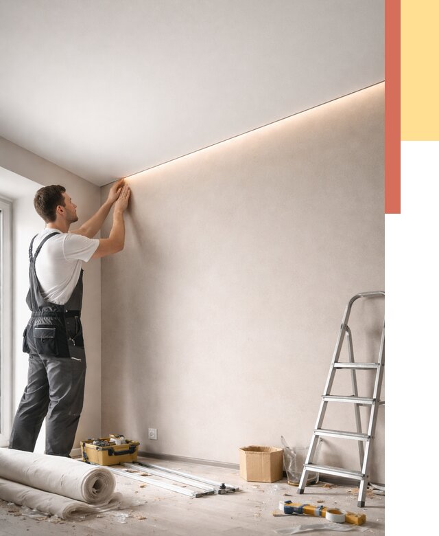 Теневые натяжные потолки в Богородицке от 8763 руб. под ключ | ОТДЕЛОЧНИК-Бгд