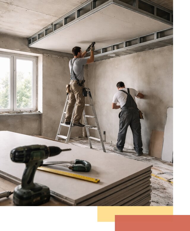 Двухуровневый потолок из гипсокартона в Богородицке