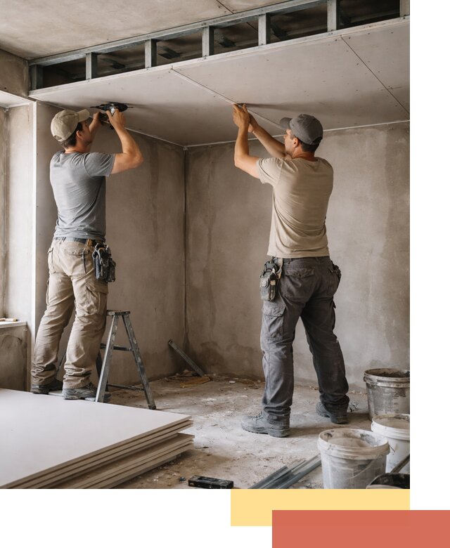 Короб из гипсокартона на потолке под ключ в Богородицке