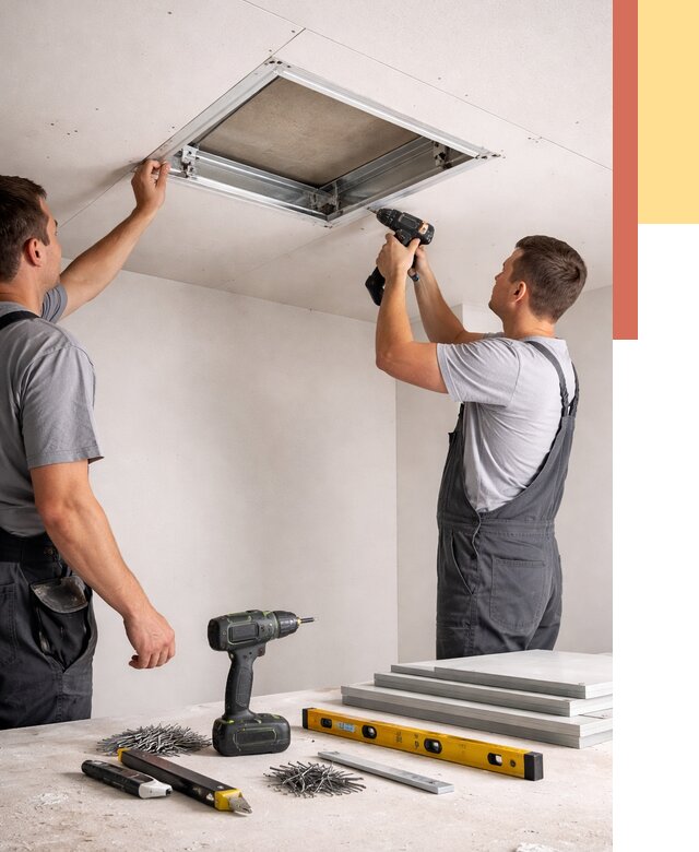 Установка люка в потолок ГКЛ в Богородицке от 2672 руб. под ключ | ОТДЕЛОЧНИК-Бгд