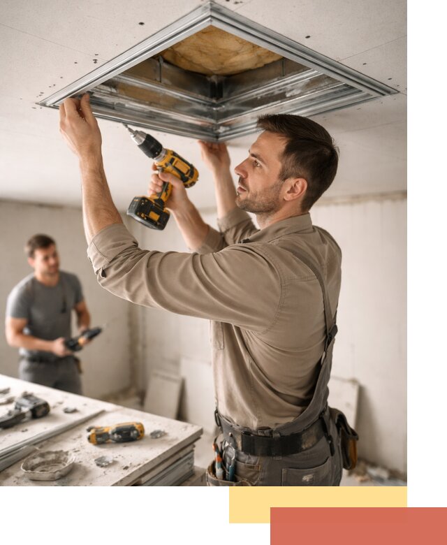 Монтаж люка в потолок из ГКЛ в Богородицке