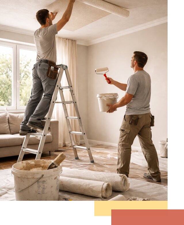 Поклейка обоев на потолок в Богородицке — качественно и быстро