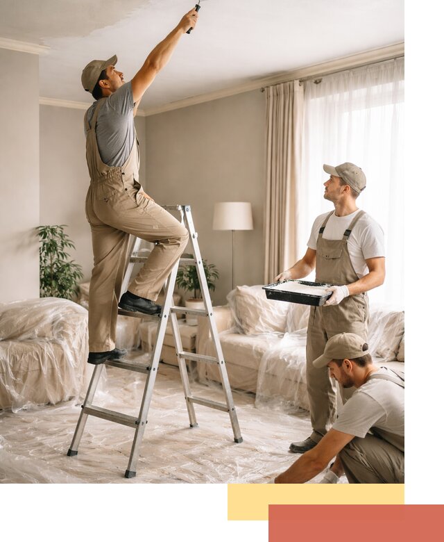 Покраска потолков акриловой краской в Богородицке качественно и быстро