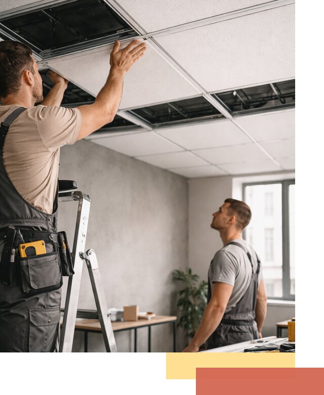 Монтаж потолочной плитки в Богородицке качественно и в срок