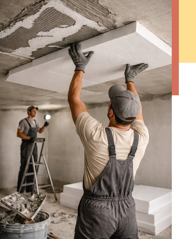 Утепление потолка пенопластом в Богородицке от 4809 руб/м2 — недорого и быстро | ОТДЕЛОЧНИК-Бгд