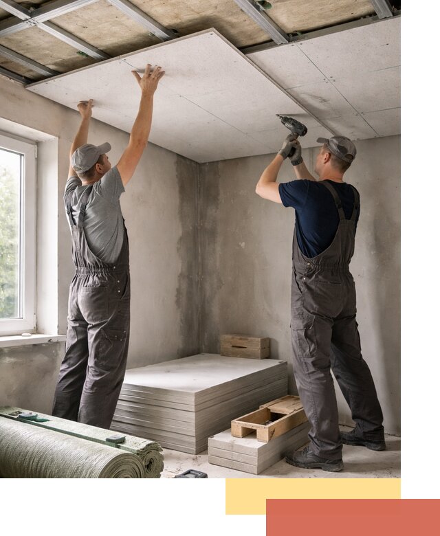 Шумоизоляция потолка панелями ЗИПС в Богородицке